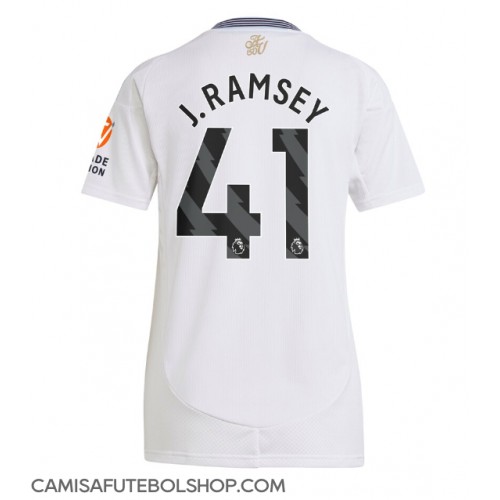 Camisa de time de futebol Aston Villa Jacob Ramsey #41 Replicas 2º Equipamento Feminina 2024-25 Manga Curta